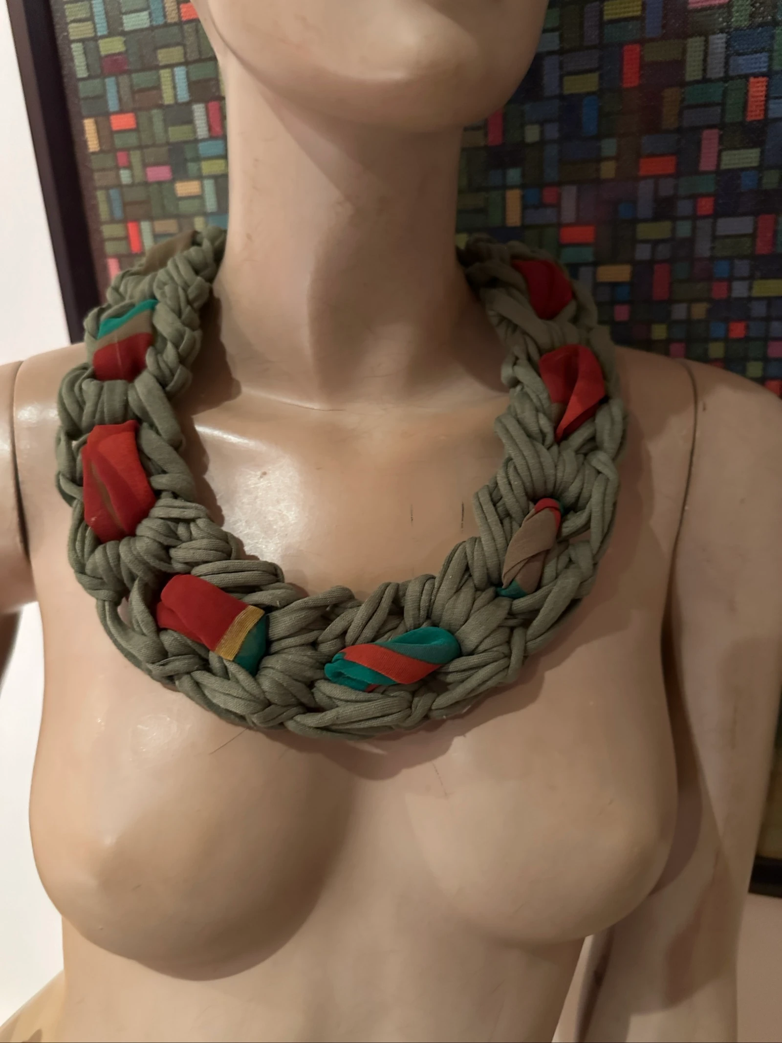 Handmade crochet necklace 